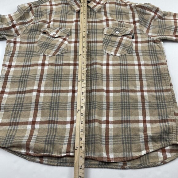 Hurley Flannel Shirt Mens XL Outdoor Utility Pocket Button Up Plaid Long Sleeve - Picture 5 of 10
